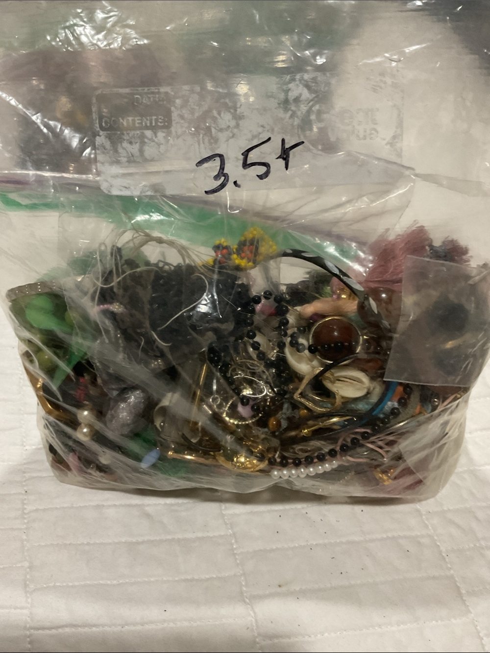 3.5 lbs misc junk jewelry